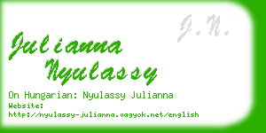 julianna nyulassy business card
